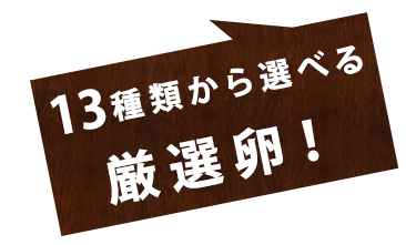 12種類から選べる厳選卵！